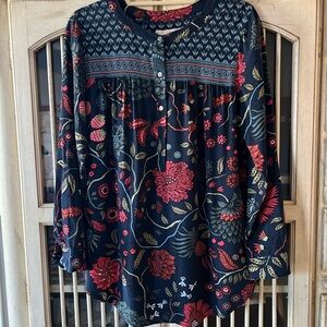 Floral Patterned Women's Top - Multicolor